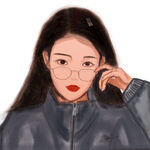 手绘插画小姐姐