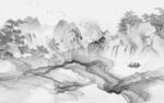 高档 新高端山水画 tif分层