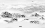 人气客厅山水背景 TIF分层