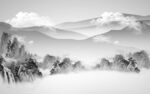 最新客厅山水背景 TIF分层