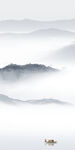 新款墙画山水玄关 TIF分层