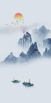 水墨高档玄关框画 TIF分层