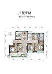 地产米色高端户型素材