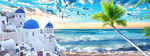 海边风景床头画
