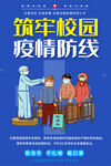 学校测体温疫情宣传海报