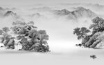 爆款山水电视背景 tif分层