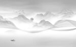 新中式山水电视背景 tif分层