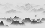 新中式墙画意境山水 TIF分层