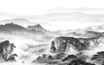 大气 最新灰色山水 tif分层