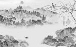花鸟新品背景山水 TIF分层
