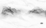 高雅 背景墙山水图 TIF分层
