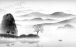 大气背景墙山水图 TIF分层