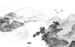 高清 灰色新品山水 TIF分层