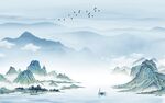 中国风新款别墅山水 tif分层