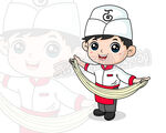 卡通拉面厨师师傅