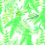 树叶 小花 数码印花