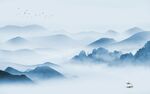 新款别墅背景山水 tif分层
