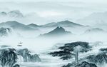 中国风客厅新品山水 TIF分层