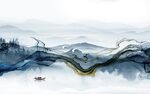 线条高端山水新画 TIF分层