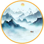 水墨山水画 