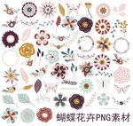 蝴蝶花卉素材