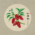 手绘辣椒