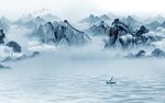 简约 高档背景山水 TIF分层