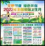 全国爱国卫生月展板