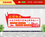 红色物业文化墙