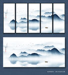 意境水墨山水画