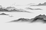 轻奢装饰画 新中式水墨山水画