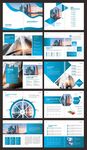 蓝色高端科技企业画册设计模板