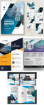蓝色折业宣传册企业形象画册设计