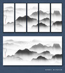 现代工艺山水画 