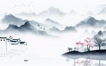 最新 山水电视背景 tif分层