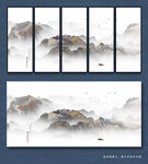 创意抽象山水画