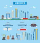 盐城地标建筑剪影