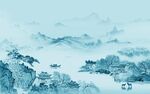 水墨高清画山水 TIF分层图