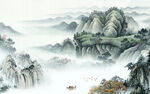 国画高清画山水 TIF分层图