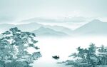 别墅意境客厅山水 tif分层