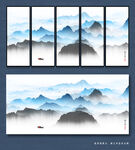 巨幅水墨山水画