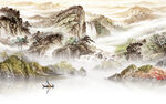 国画 新款山水墙画 tif分层