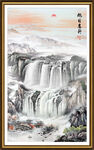 竖幅山水画