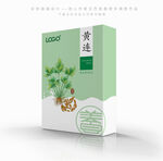 黄连中草药材药粉包装盒设计