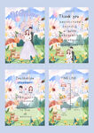 婚礼请柬 结婚 插画 