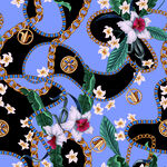 大牌 链条  花朵