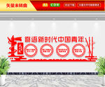 寄语新时代青年文化墙