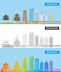 咸阳地标建筑剪影
