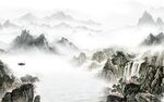 国画 高档客厅山水 tif分层