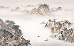古风 客厅高端山水 TIF分层